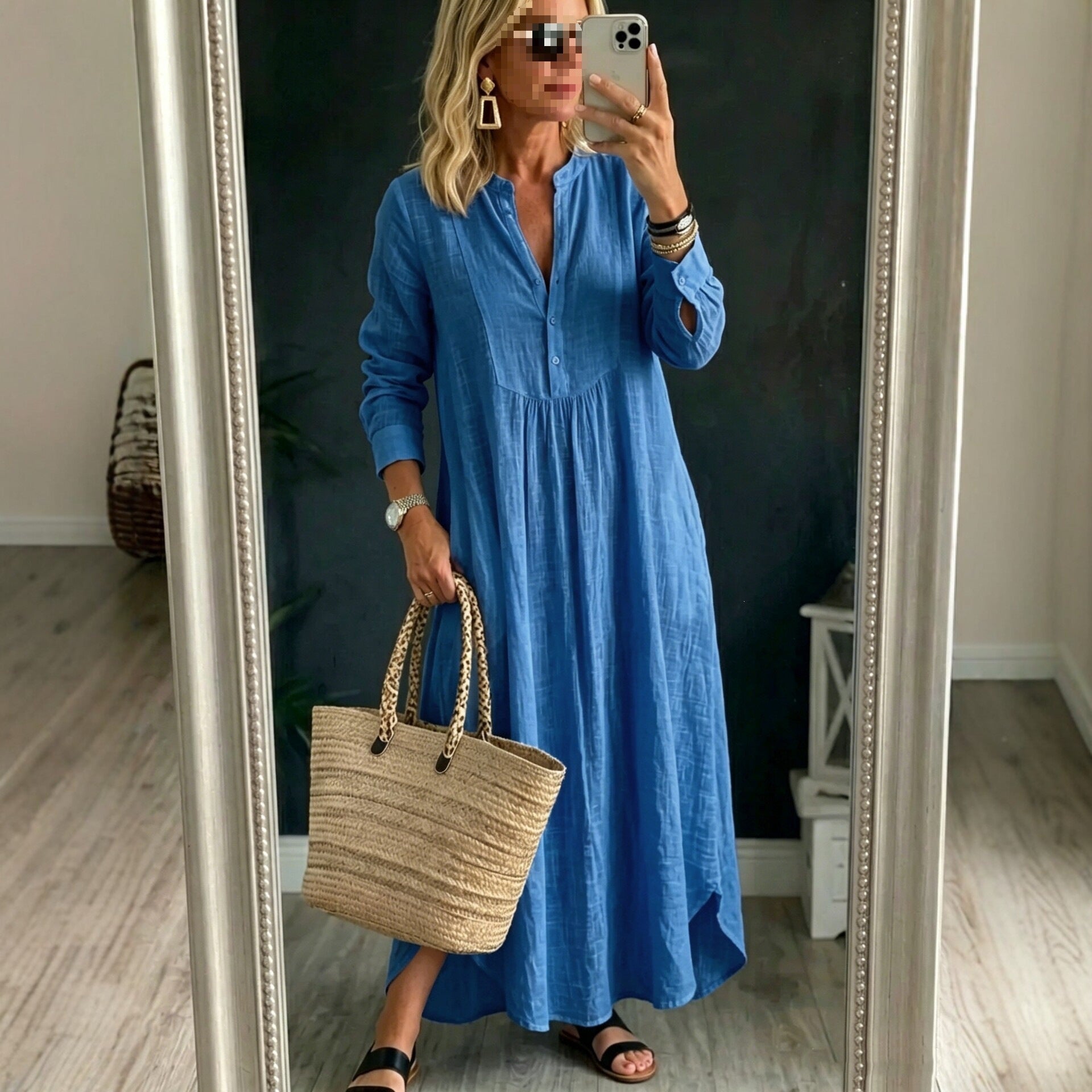 Long Asymmetrical Dress Secondary image
